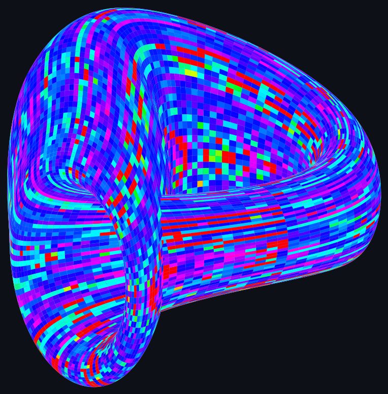 A1.r — Chirikov standard-map density on a Klein bottle